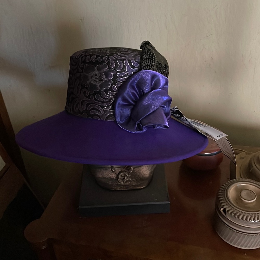 Purple paisley hat